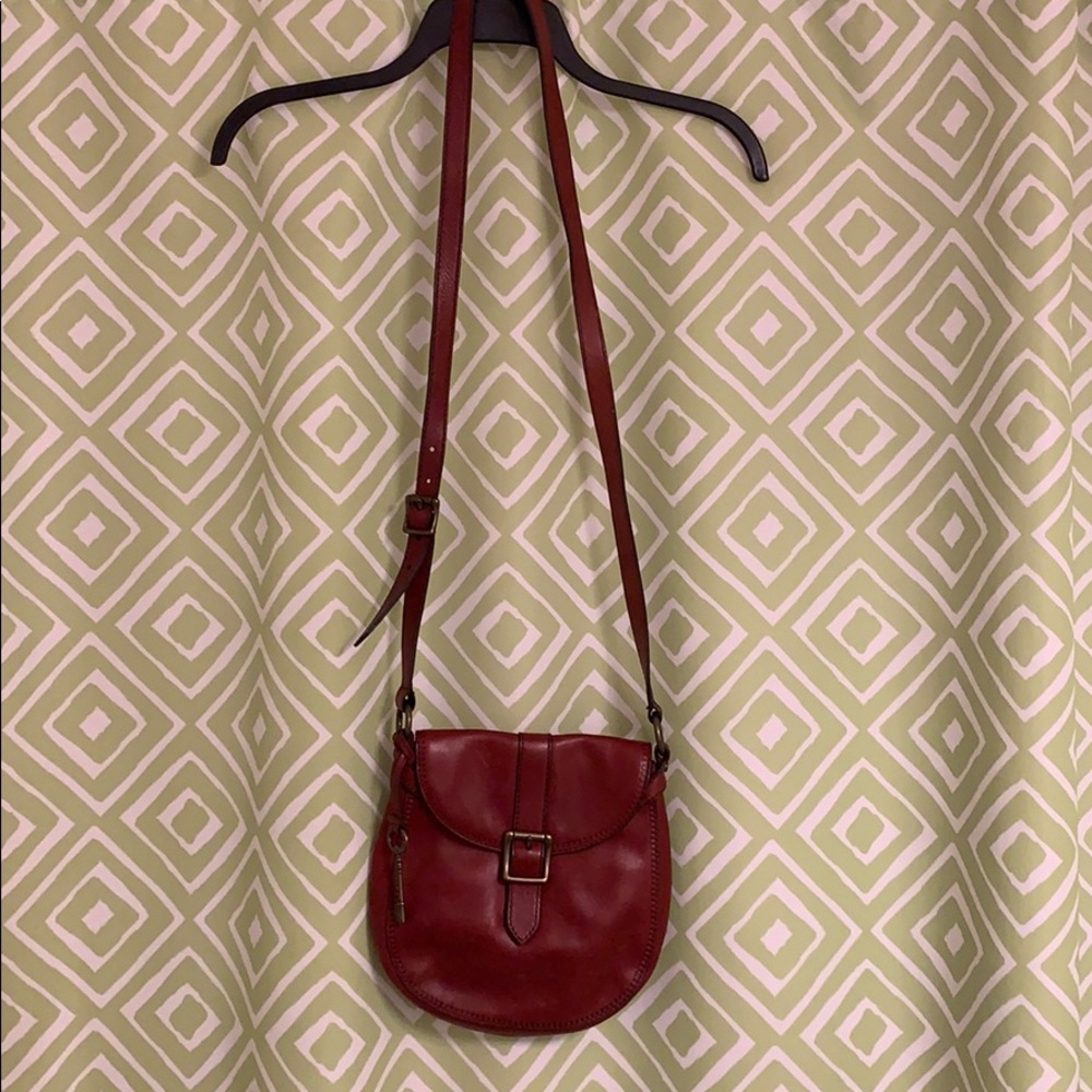 Fossil Red Leather Cross Body Purse - Picture 1 of 8